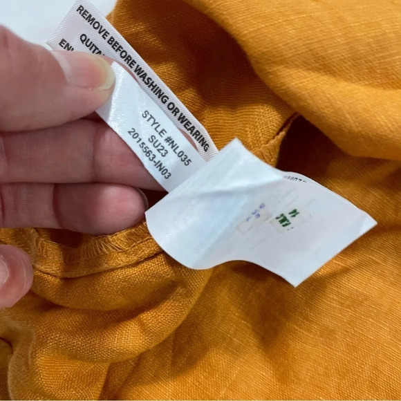 New Madewell 100% Linen Cross Back Sleeveless Top Size 00 - Picture 5 of 9